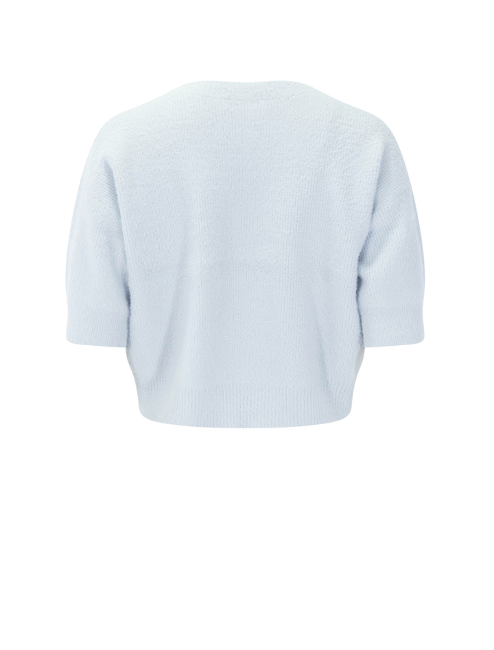 guinevere cropped pullover in pale mist blue