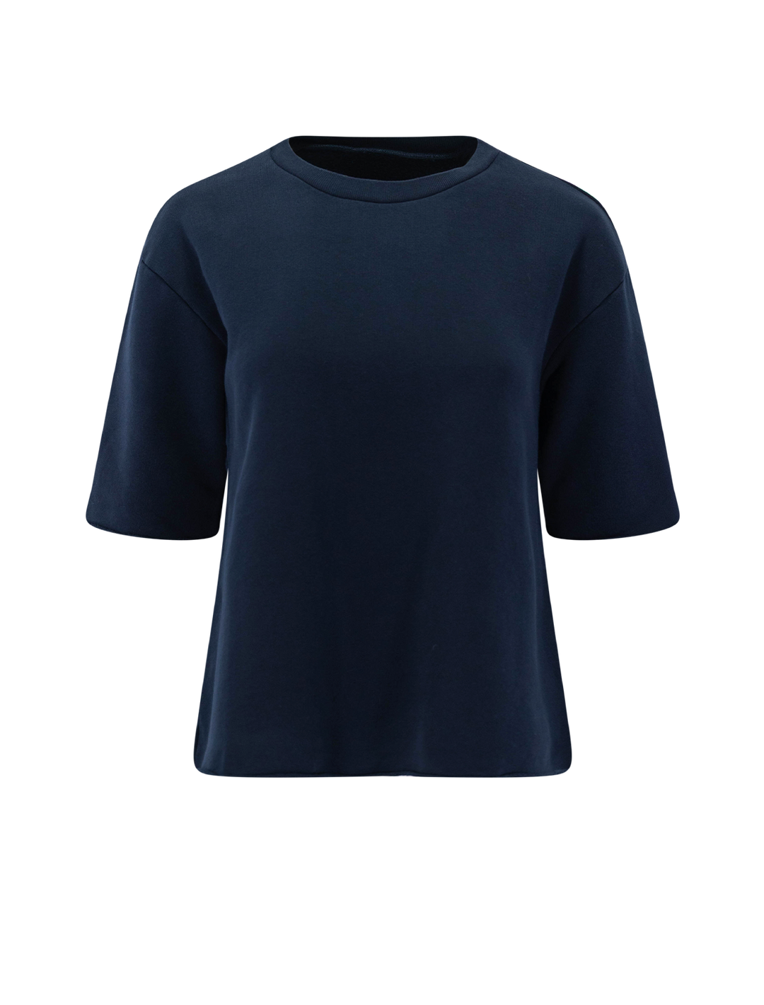 perry triple terry tee in classic navy