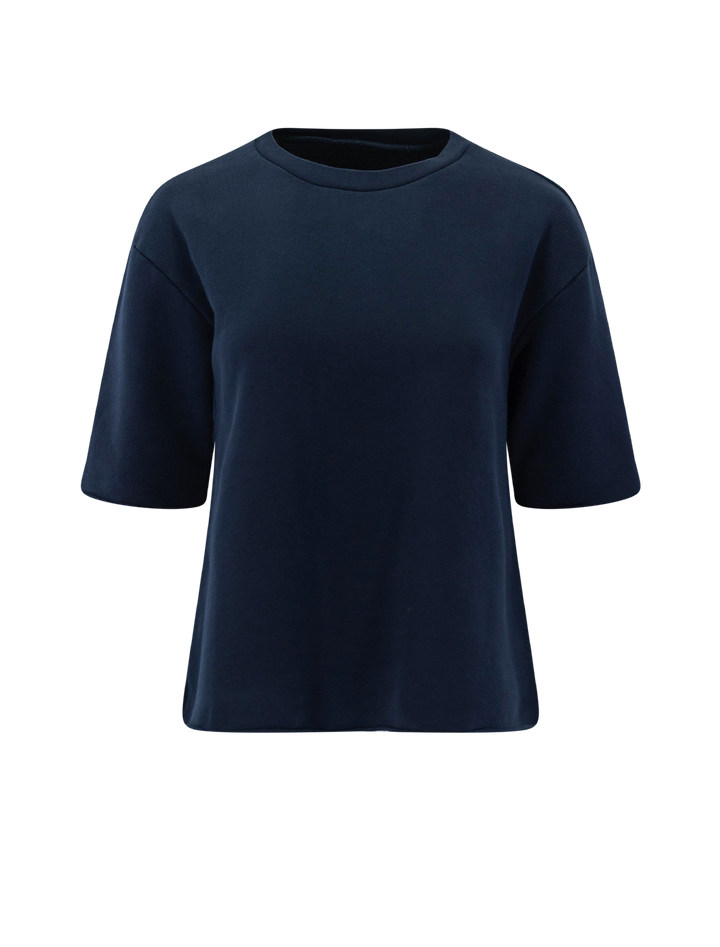 perry triple terry tee in classic navy