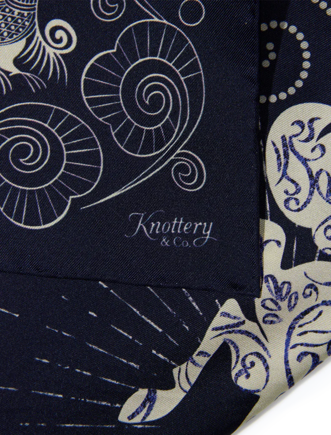 equestrian dreams silk bandana in navy