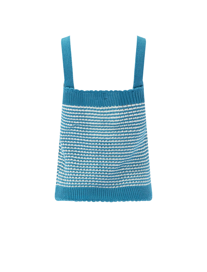 myrtle knit tank in teal mist