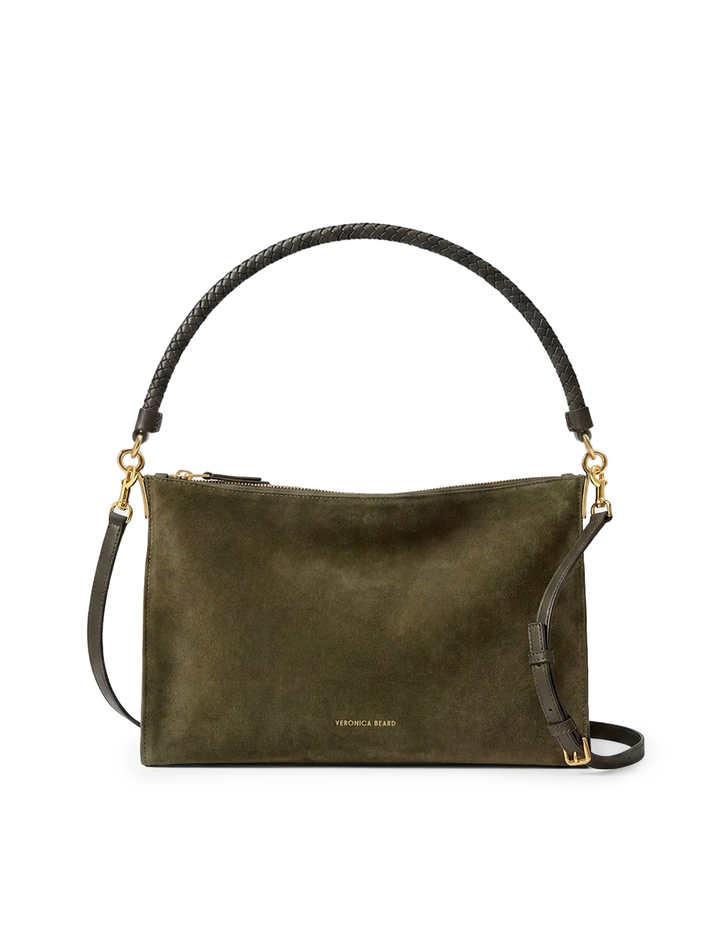 small suede vida bag in cypress