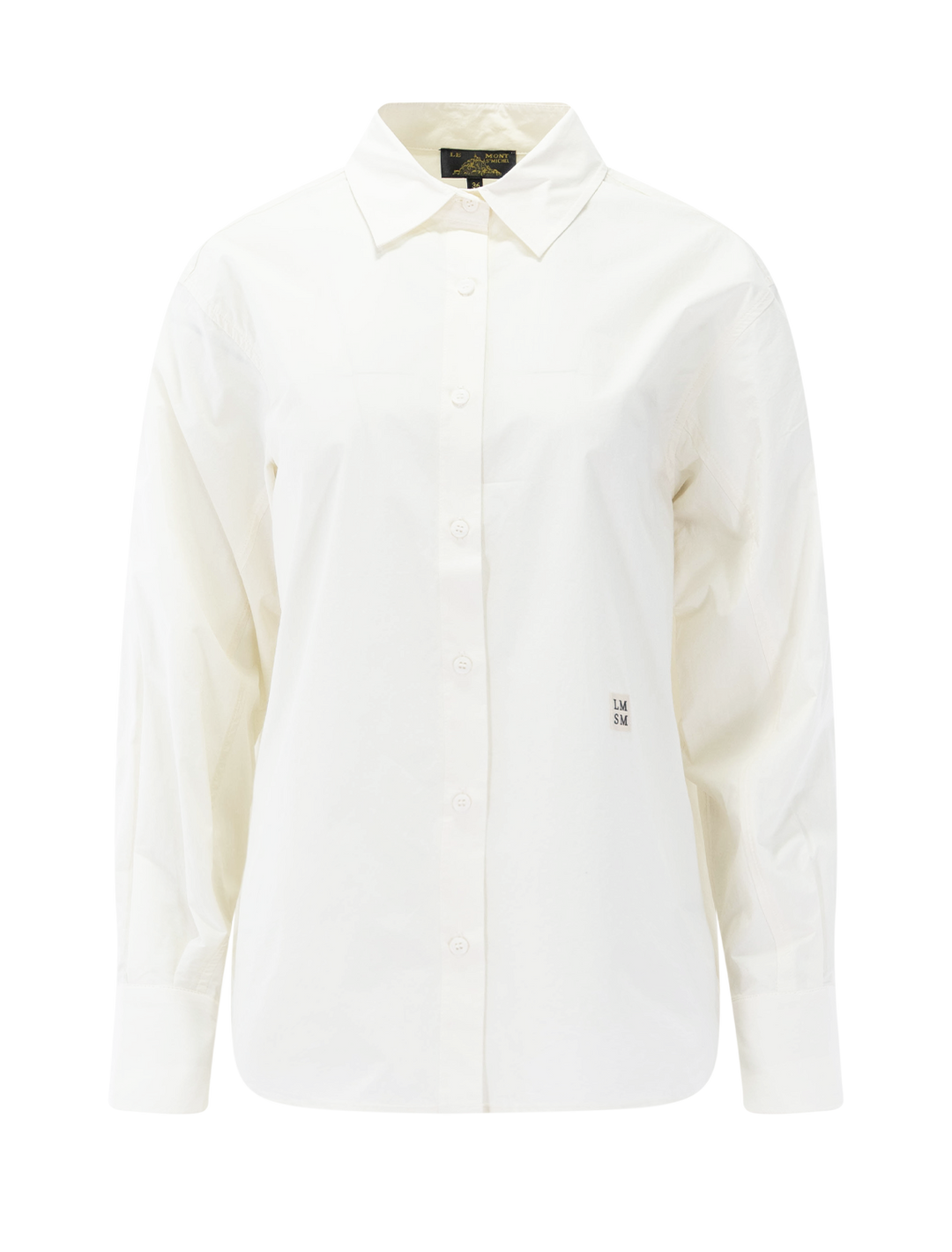 creased cotton shirt in off white