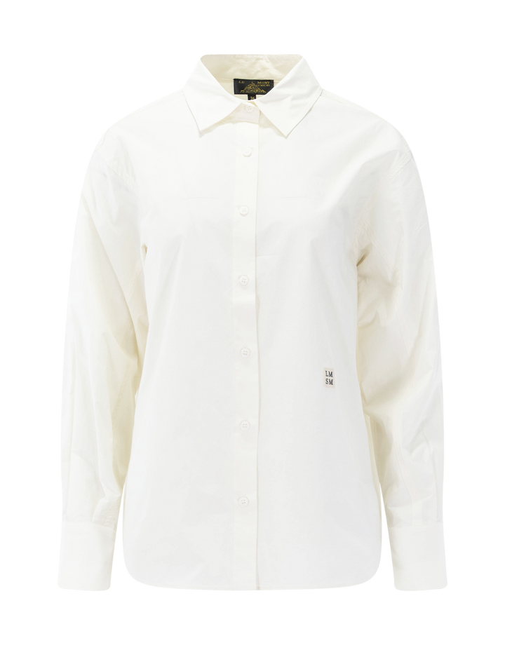 creased cotton shirt in off white
