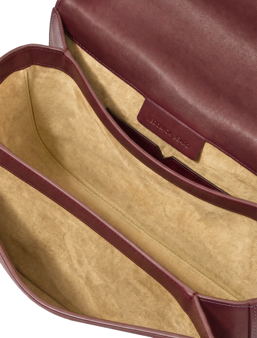 dash saddle bag in burgundy leather