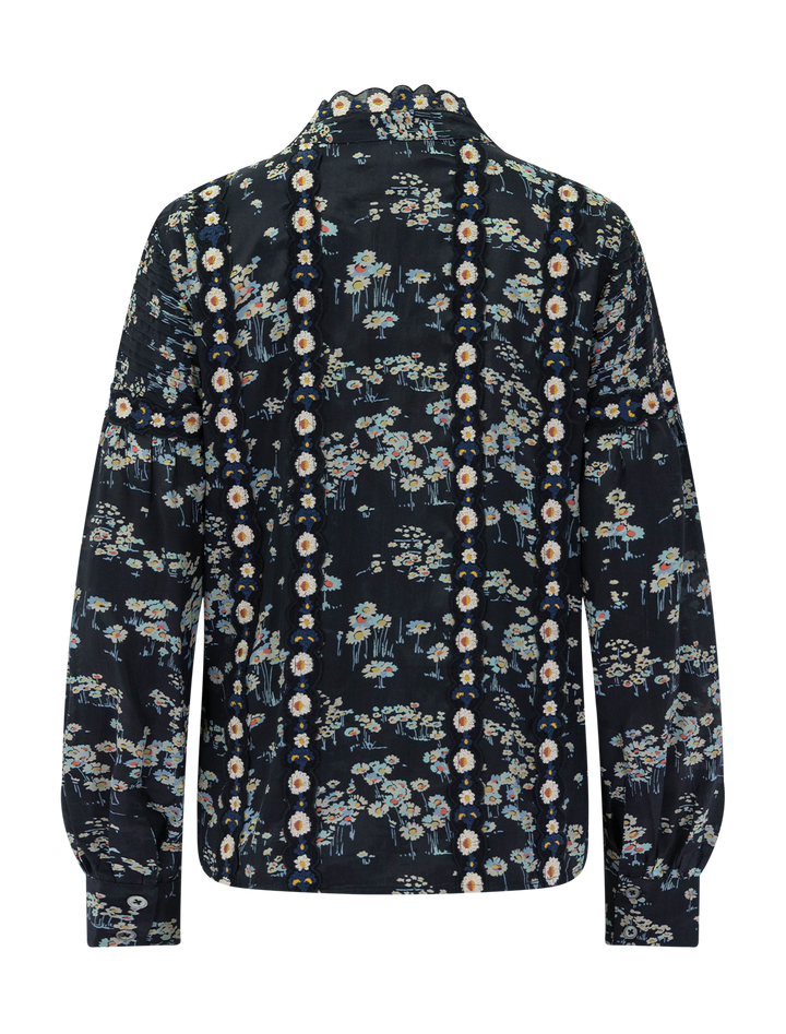 mona top in black floral