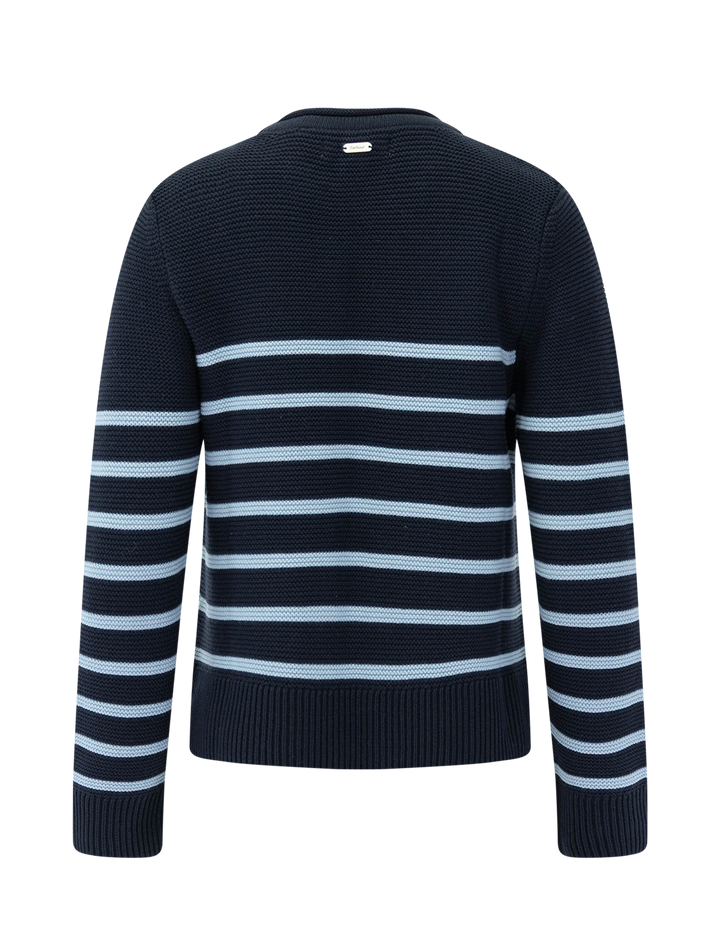 hinton knit jumper in dark navy stripe