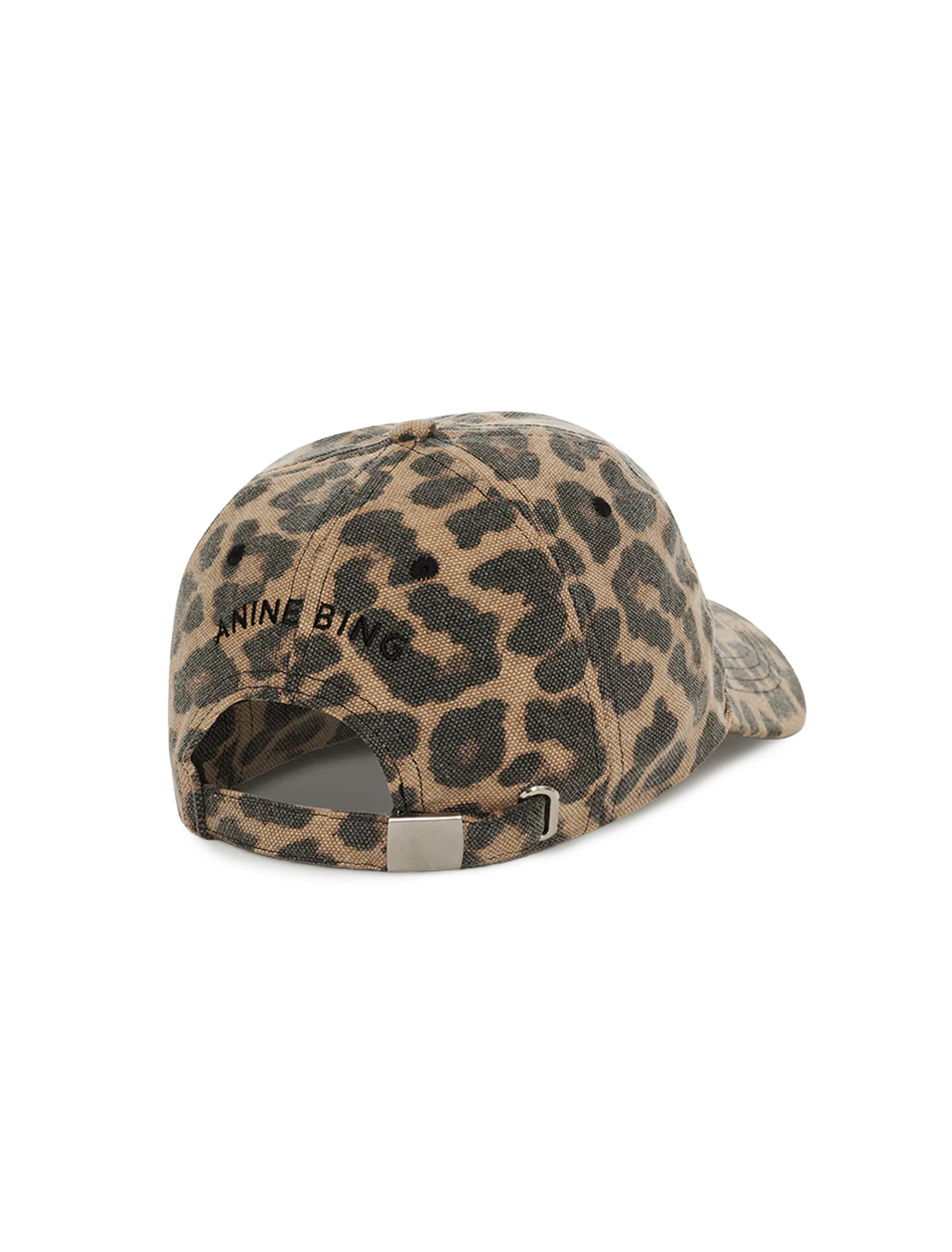 jeremy baseball cap in black and brown leopard