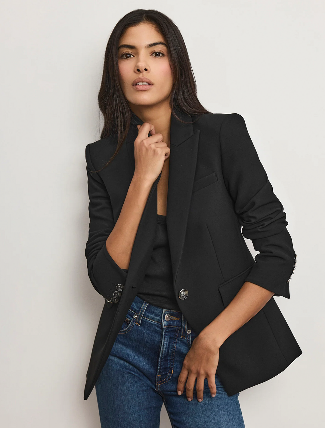 miller single-breasted dickey jacket in black