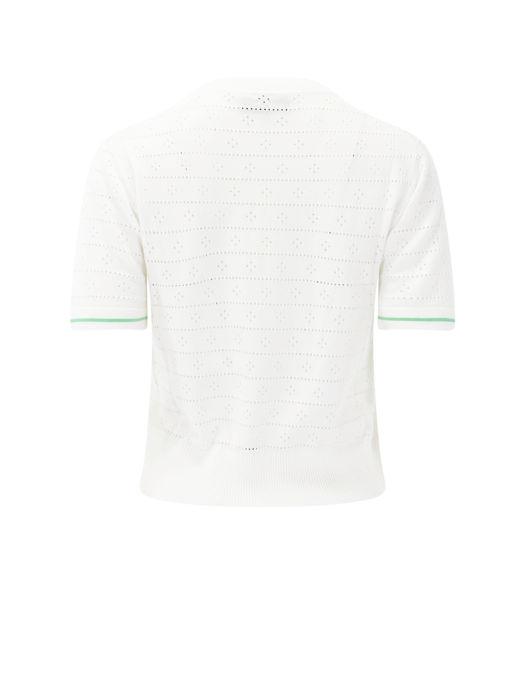 silva short sleeve sweater in off white