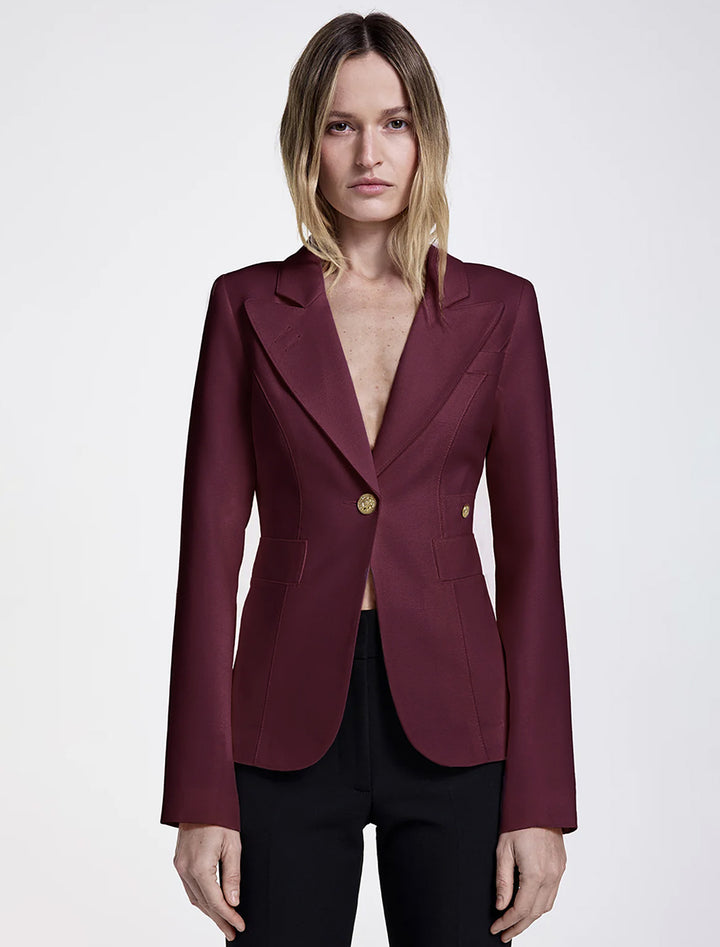 classic duchess blazer in plum