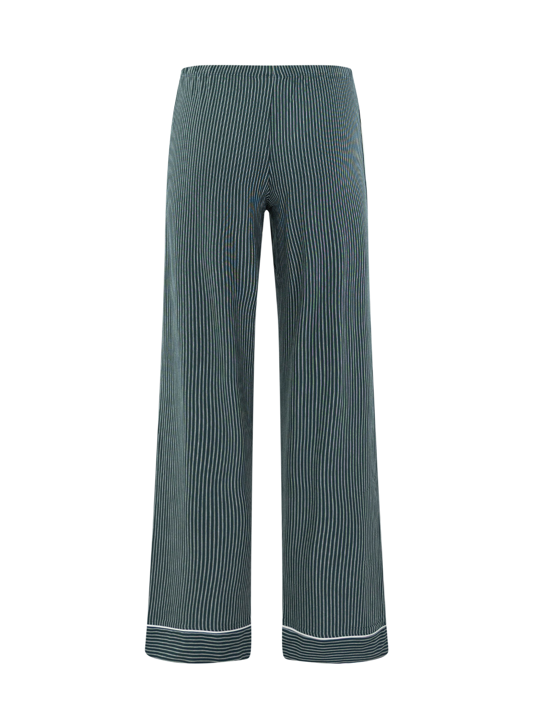 gisele pajama set in holly pine and ivory stripe print