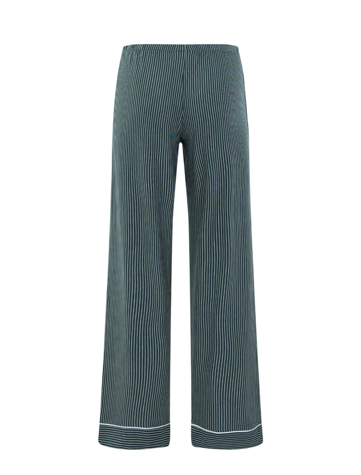 gisele pajama set in holly pine and ivory stripe print