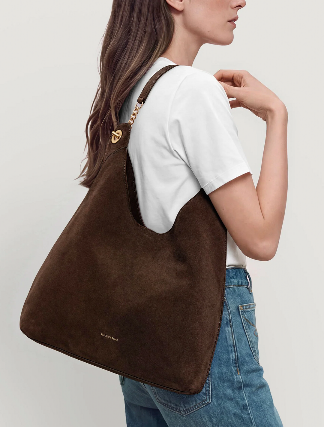 jour bag in espresso suede