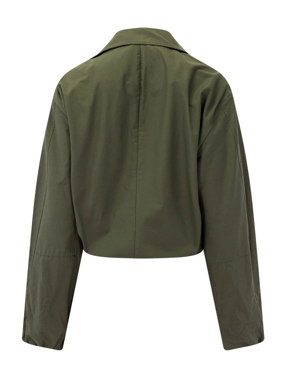 sculpted parachute jacket in pinegrove green