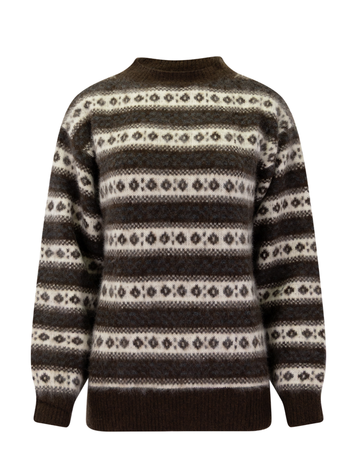 myles sweater in sandhamm jacquard