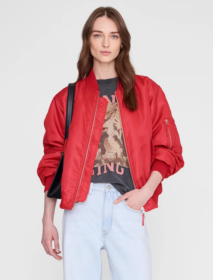 leon bomber in tango red