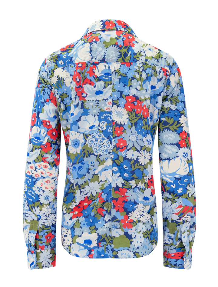 barry in blue, red and green floral