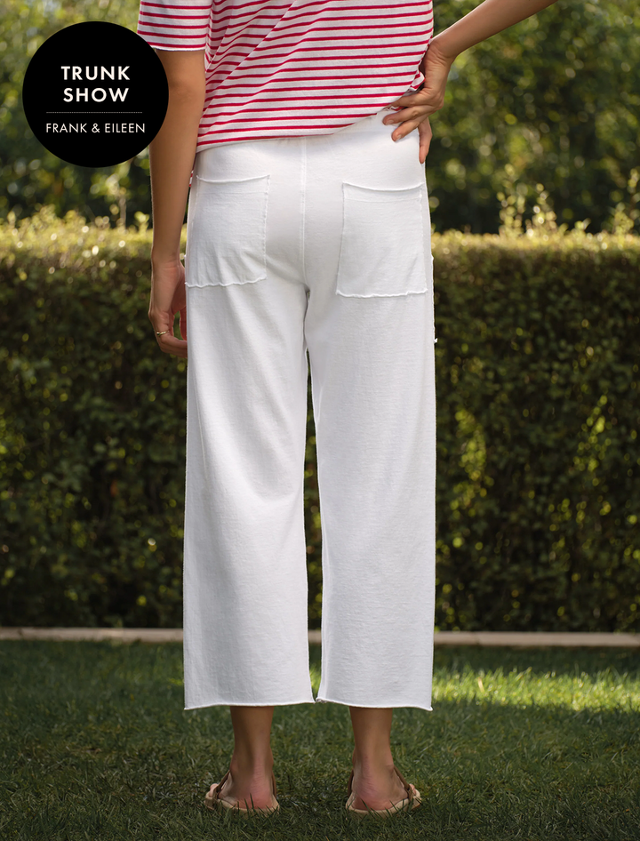 penny patch pocket sweatpant in white