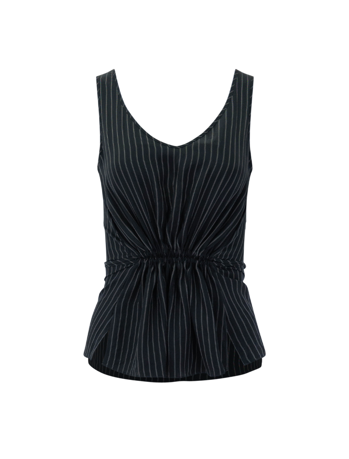 tie easy tank in black stripe