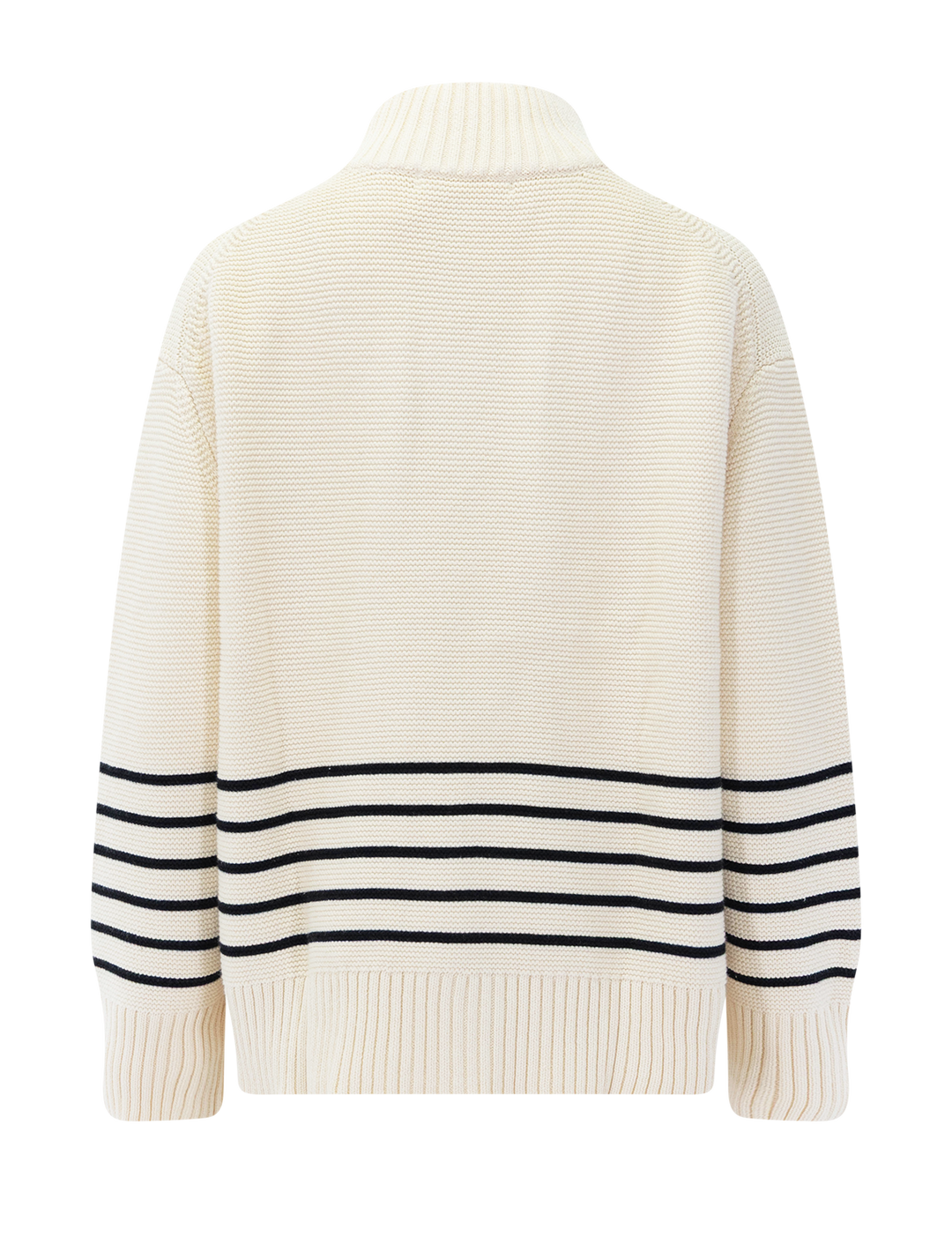elsie sweater in sugar and black stripe
