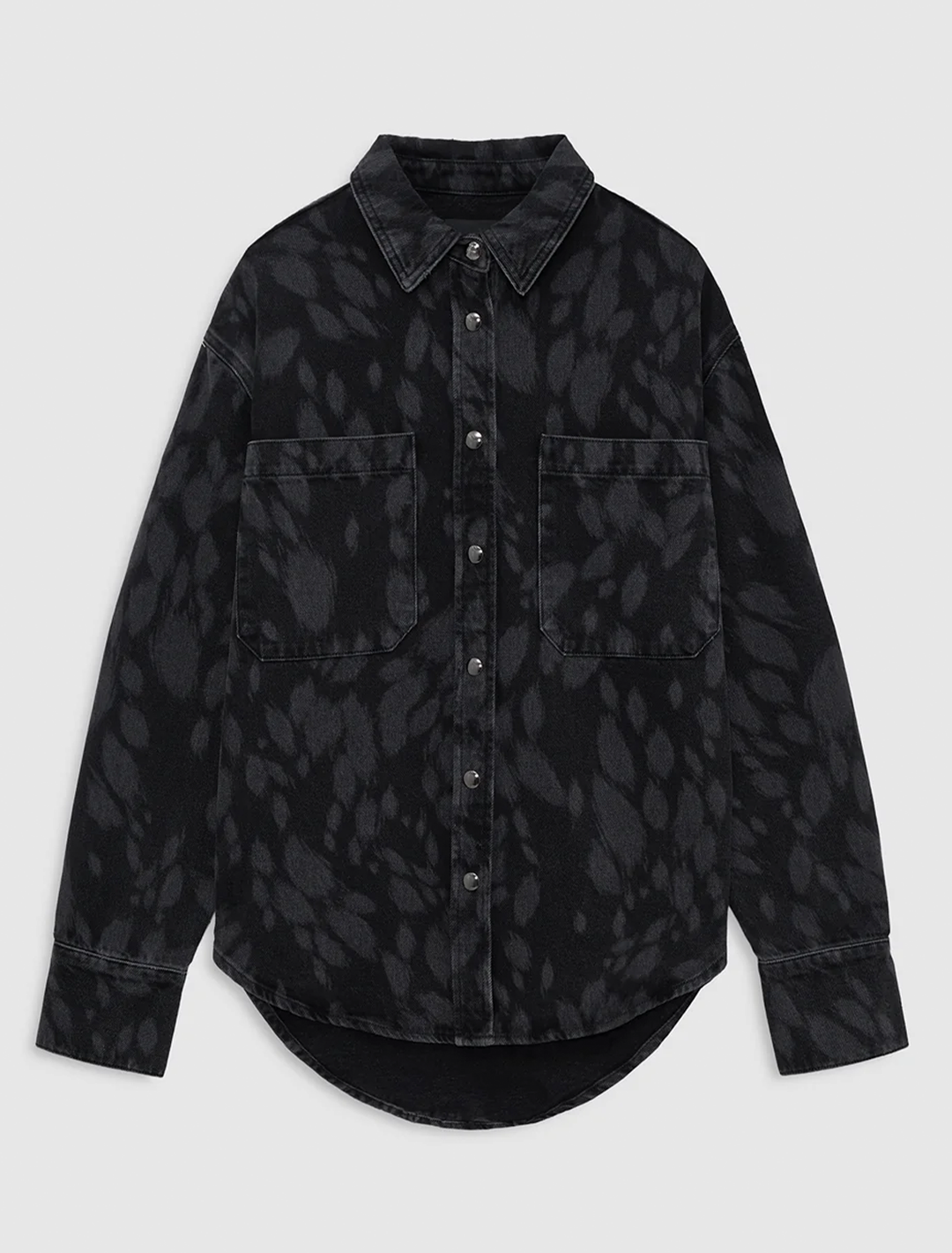 samy shirt in abstract washed black