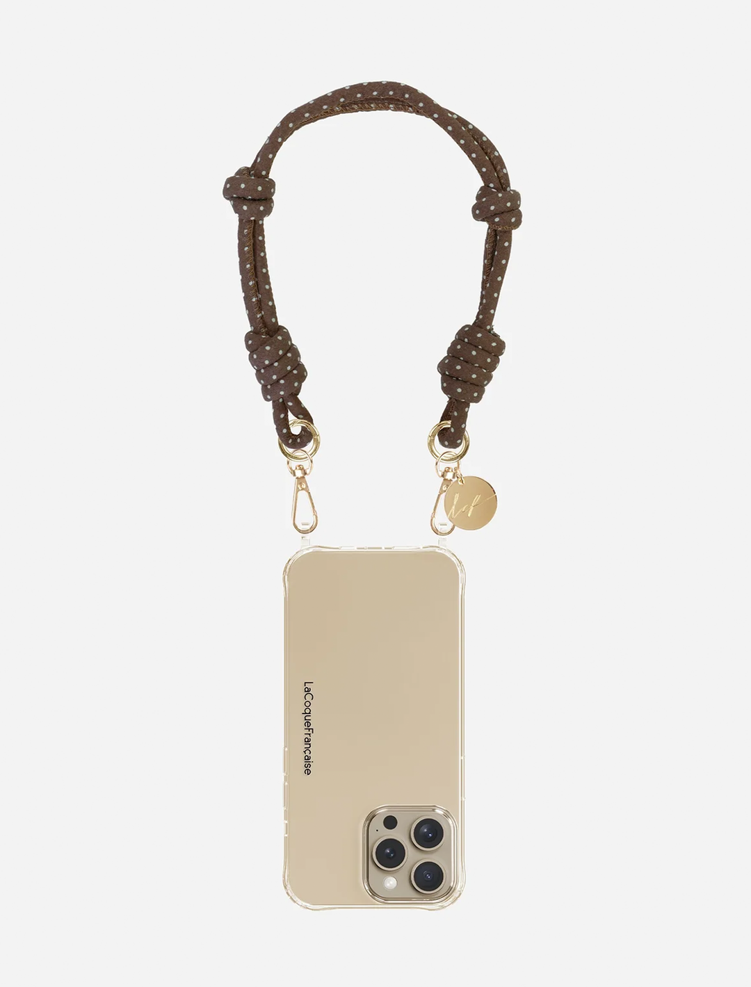 nolan cord in brown and white polka dot