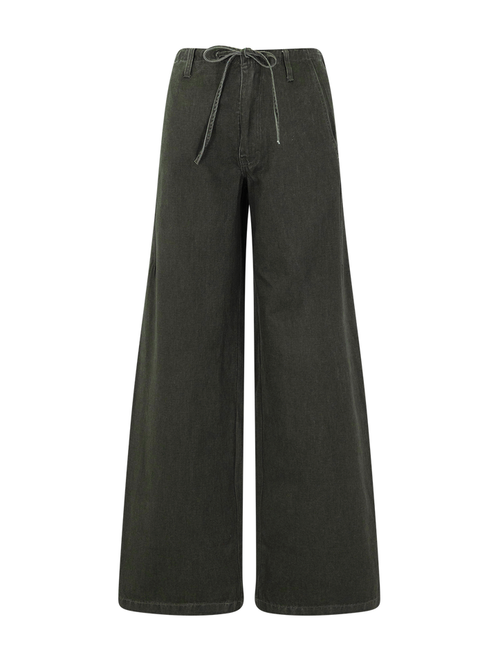 washed twill pant in juniper