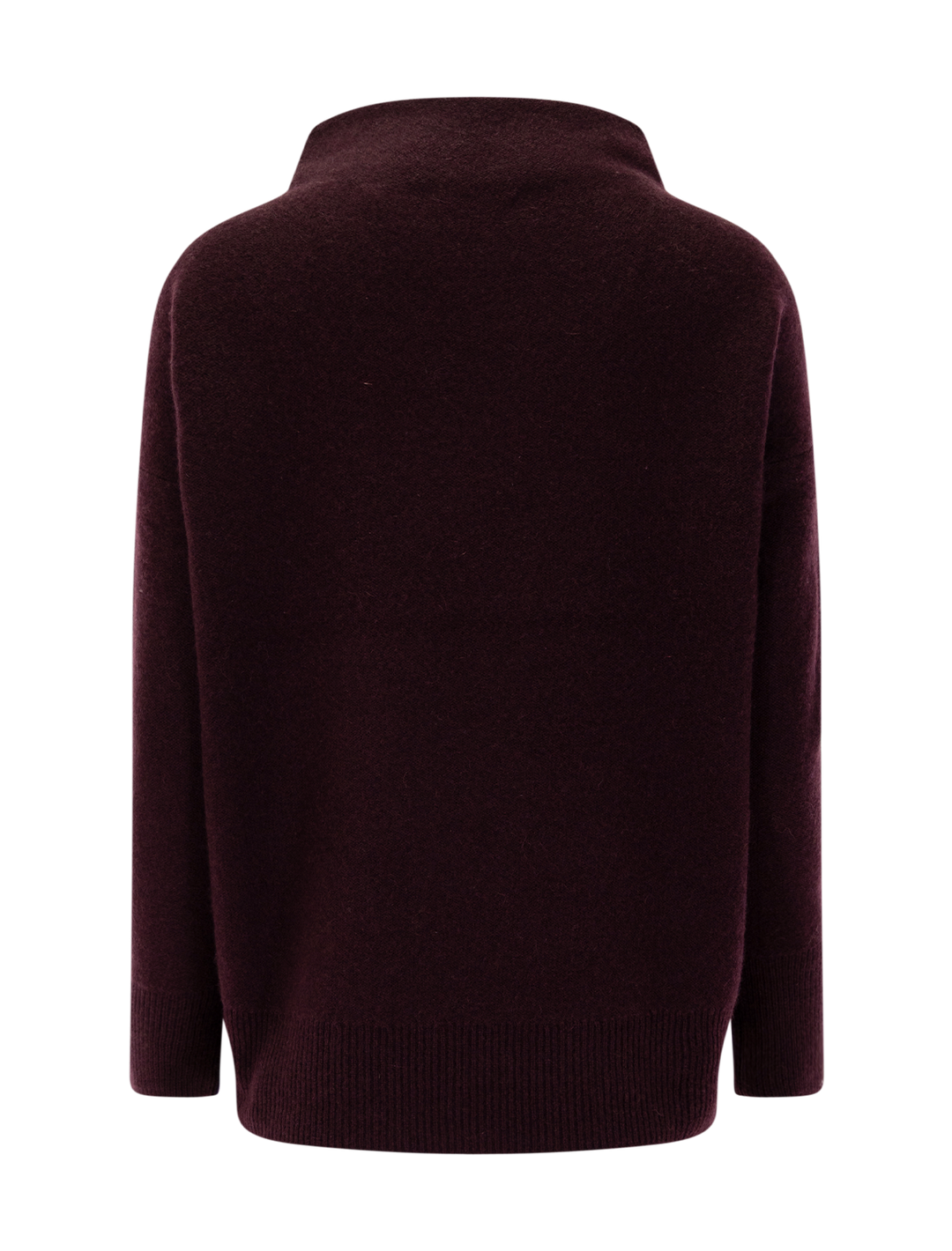 funnel neck pullover in blackberry