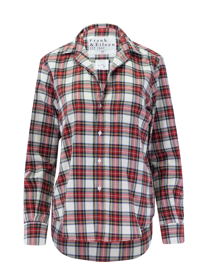 eileen in red and cream plaid