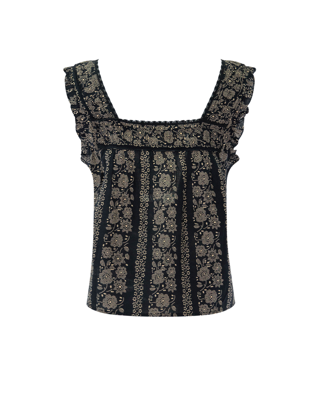 the victorian pleat tank in token floral print