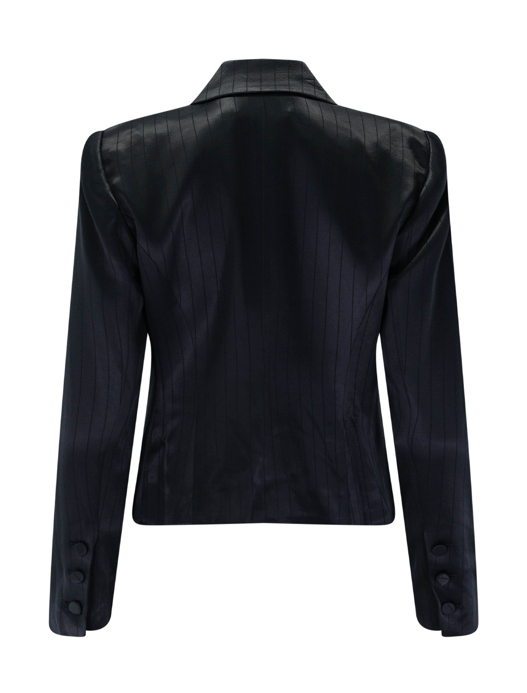 misa blazer in black pinstripe