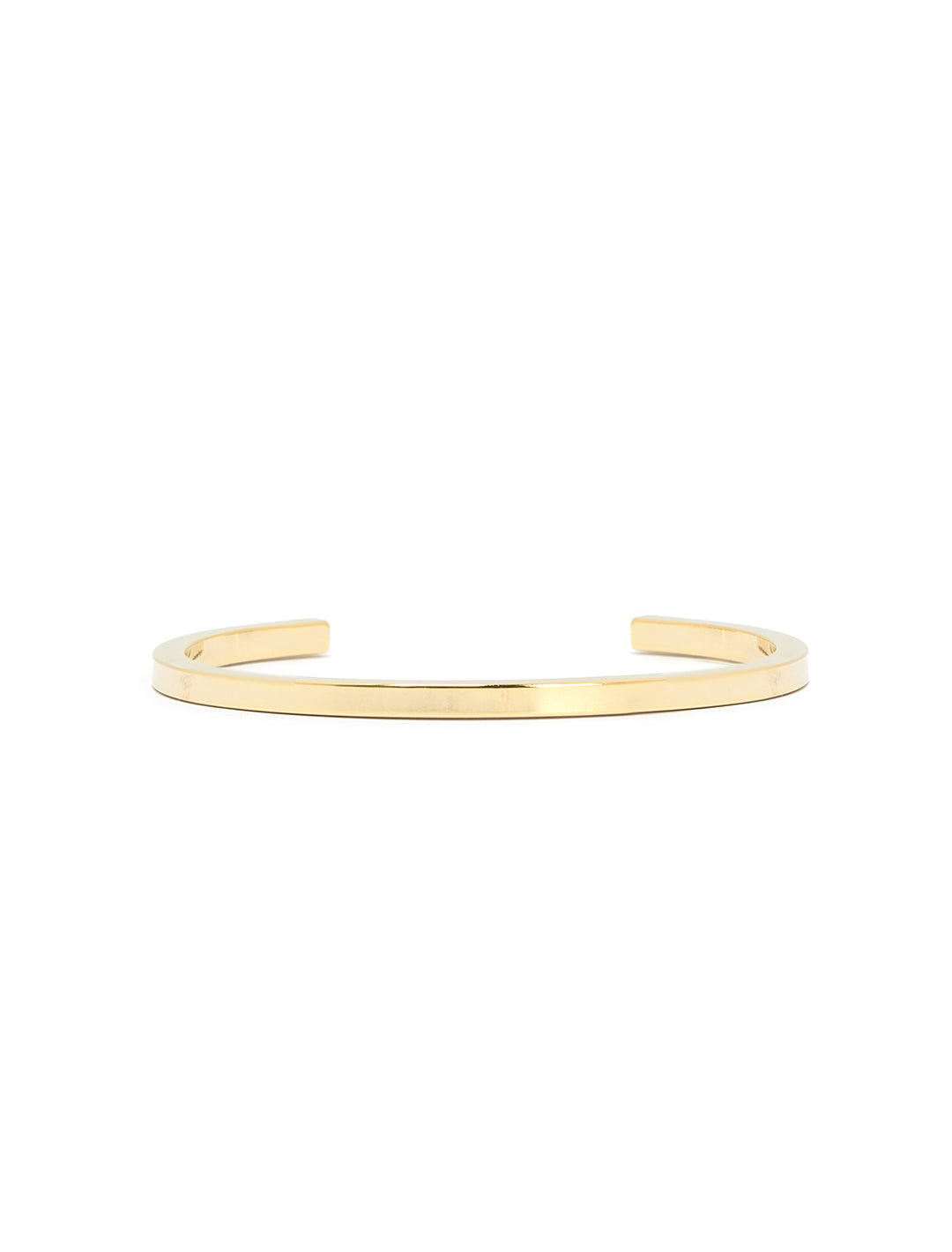 Front view of AV Max gold squared edge cuff