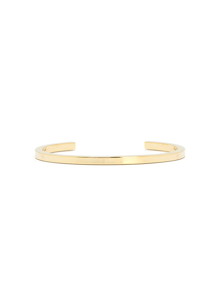 Front view of AV Max gold squared edge cuff