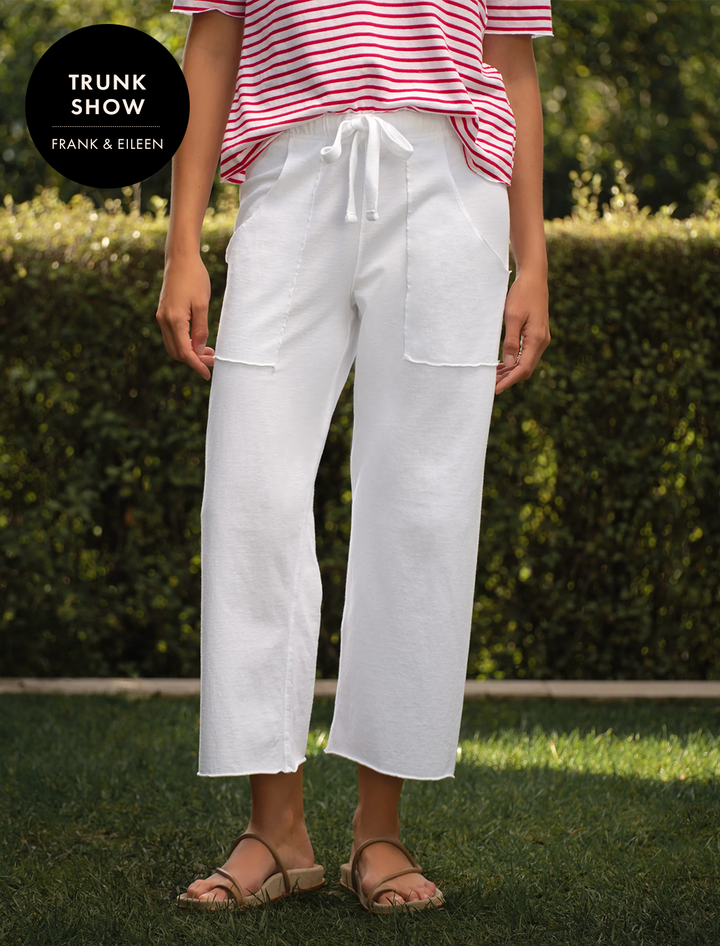 penny patch pocket sweatpant in white