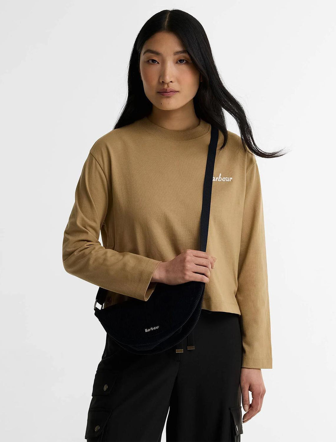 mini mia cord sling bag in dark navy
