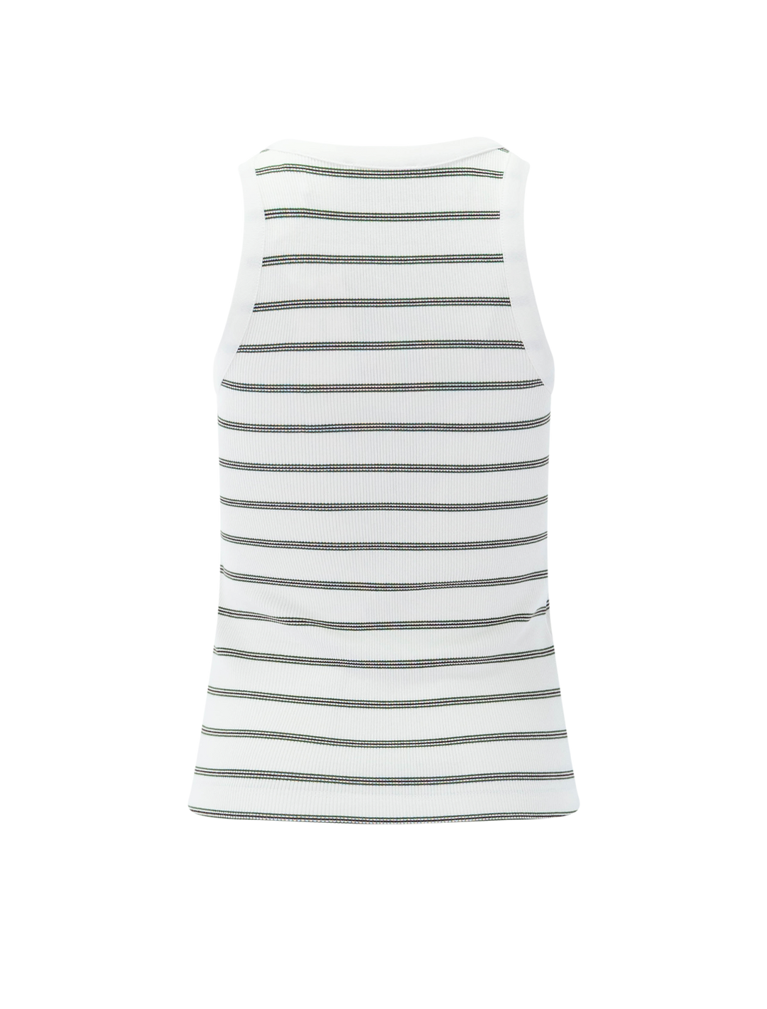stripe scoop neck tank in herb