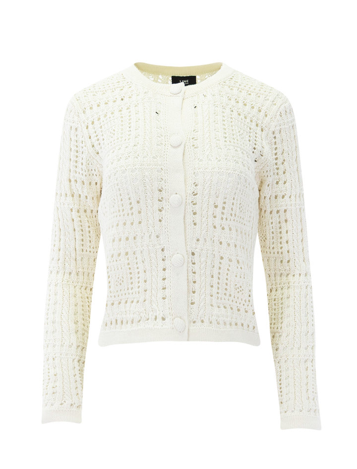 melrose cardi in gardenia