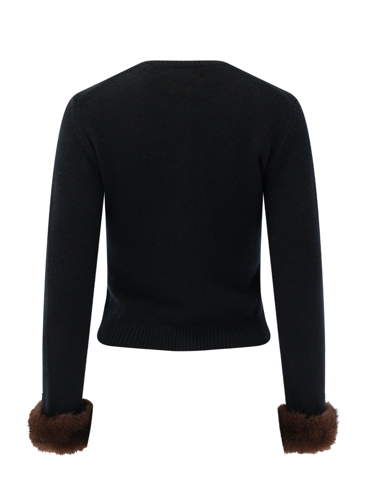 clara cashmere cardigan in black