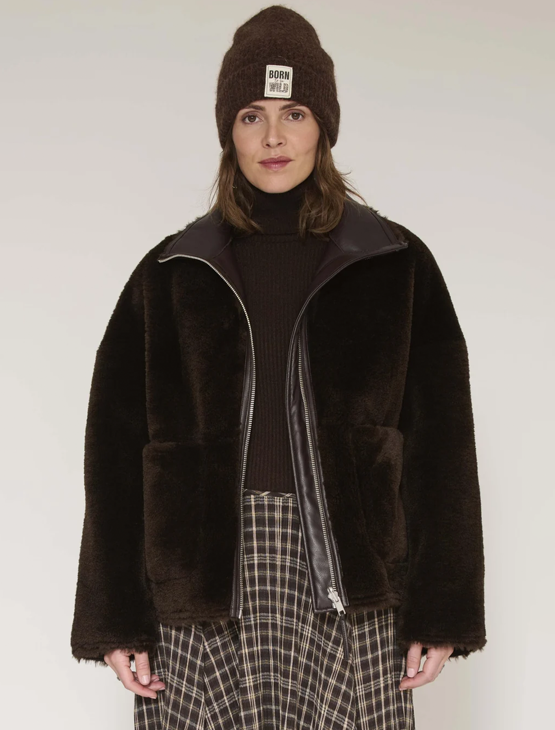 melen faux fur jacket