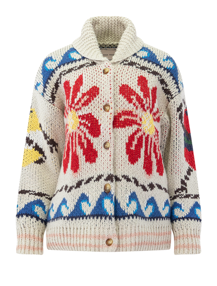 harbor bloom cardigan in ivory