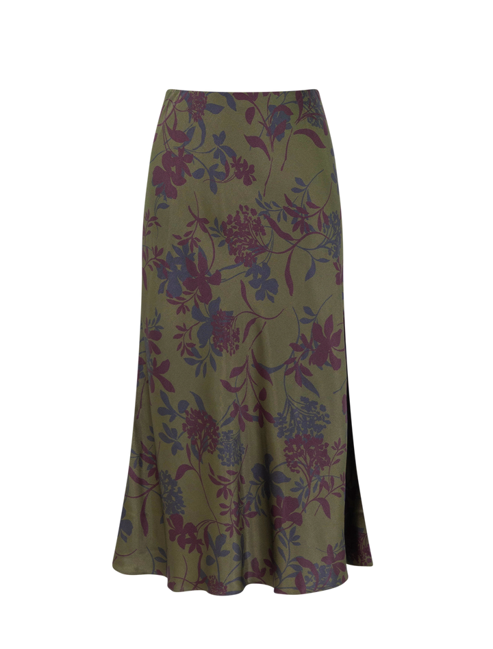 anya skirt in olive dahlia