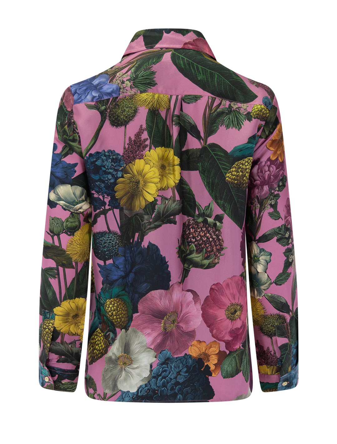 tea blouse in floral pink print