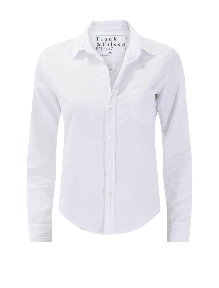 barry in distressed white denim
