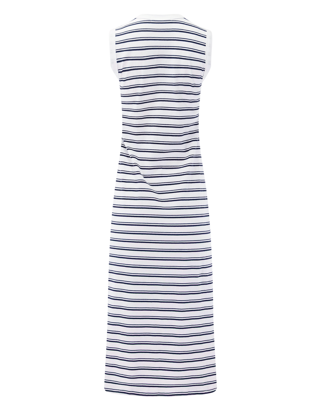 lanell cotton dress in navy stripe