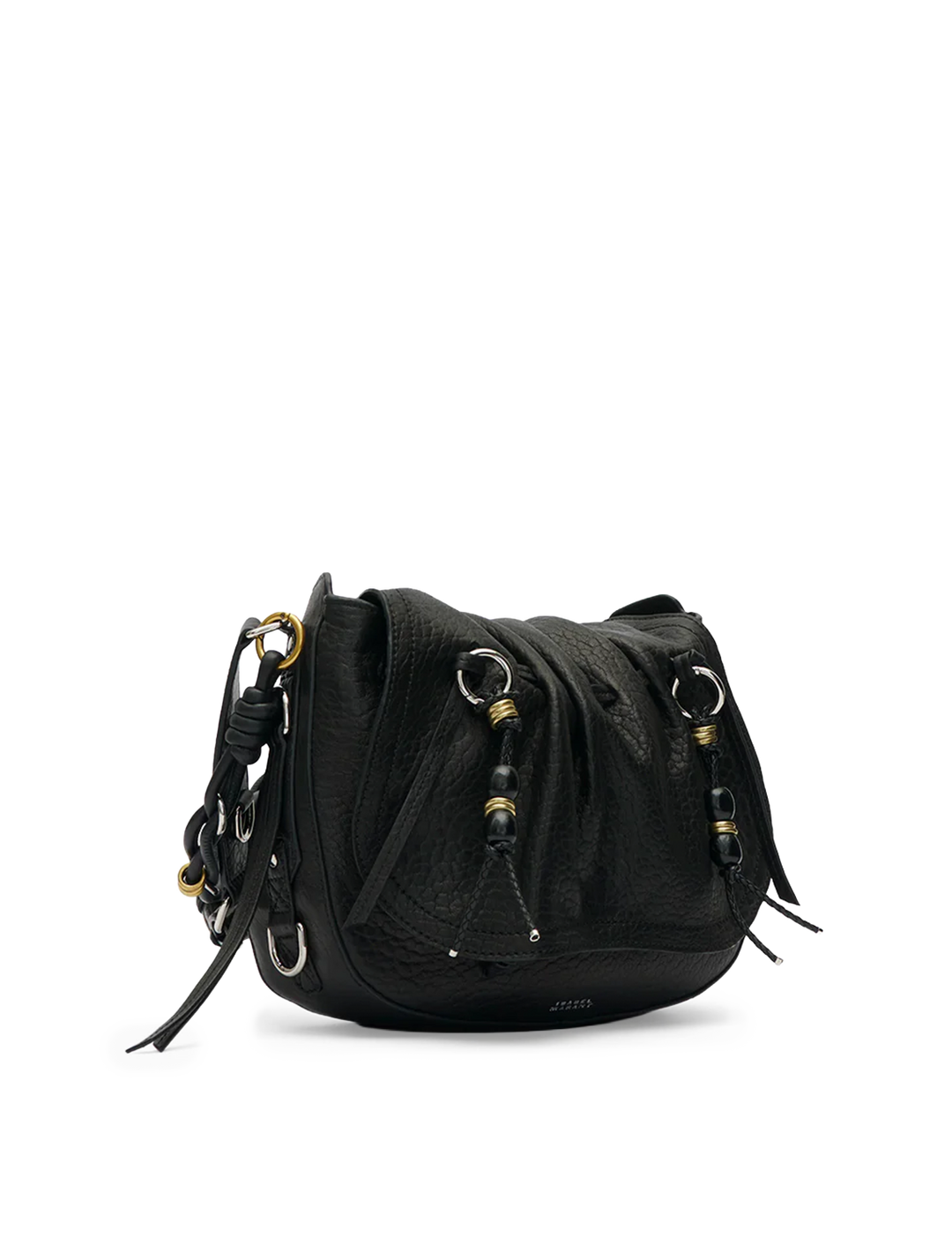 bolton bag in black bubble leather