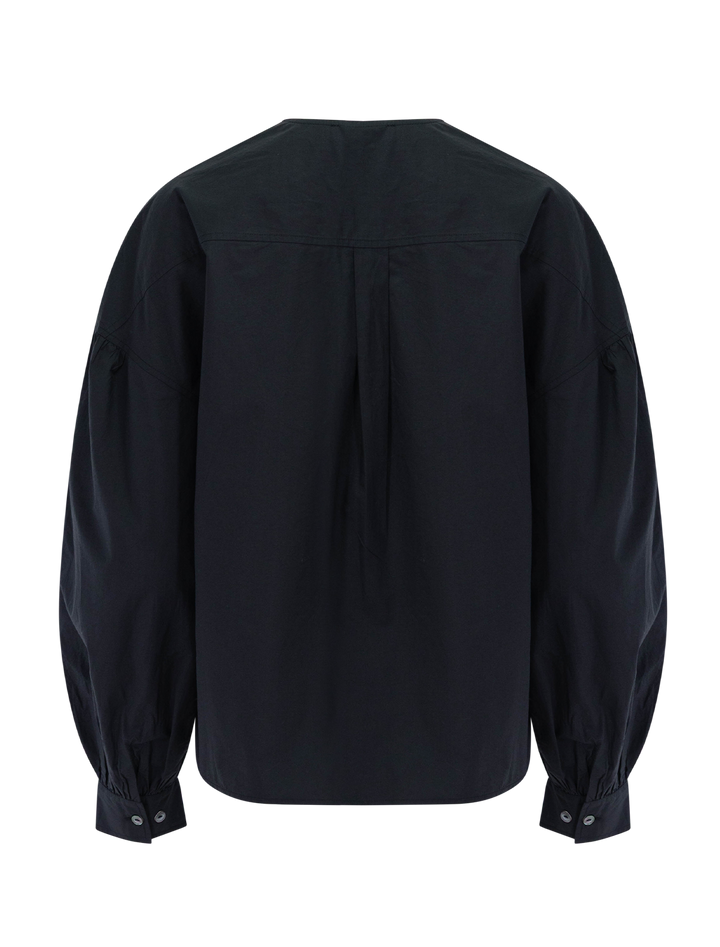 aria cotton top in noir