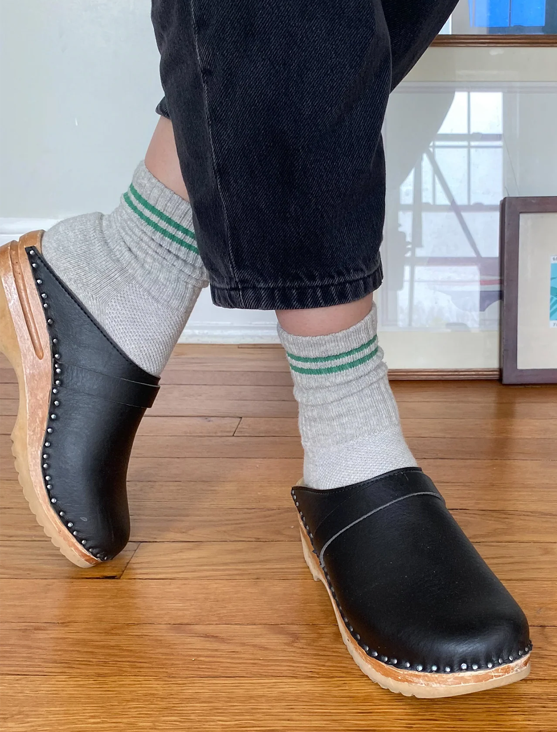 boyfriend socks in light grey