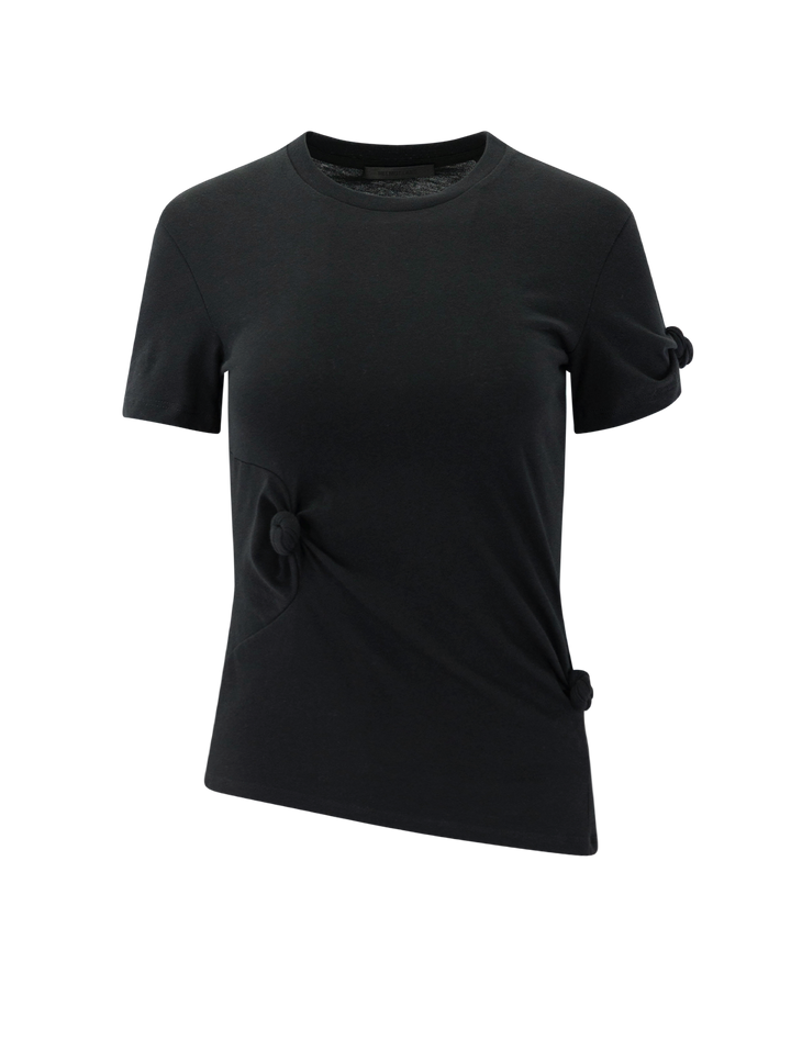 knot baby tee in black