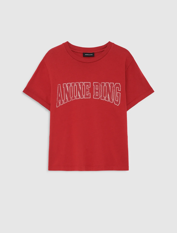shelley tee in tango red